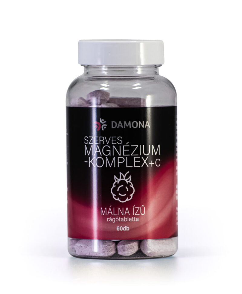 Damona Magnézium komplex + C málna ízű rágótabletta Damona Magnézium komplex + C málna ízű rágótabletta